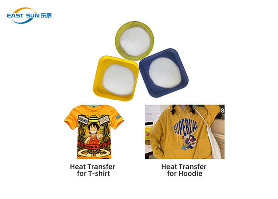 Harga bagus 80 Micron DTF Hot Melt Transfer Powder Soft Tpu Powder Polyurethane on line