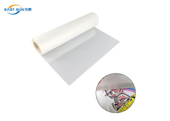 Harga bagus Produk jadi 0,075mm*600mm*100m/roll DTF PET Film untuk Pencetakan on line